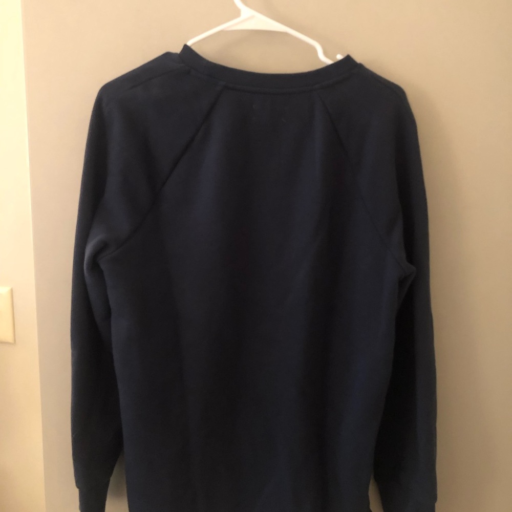 Navy Lou and grey sweatshirt